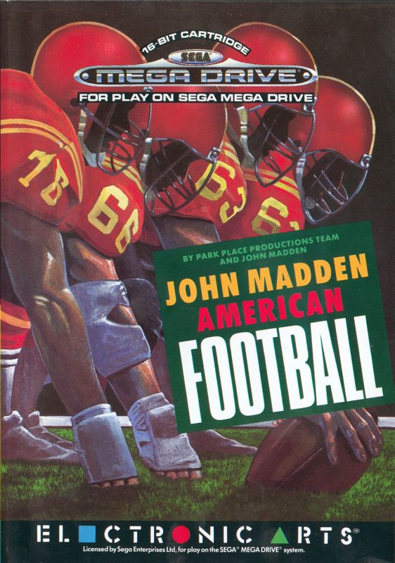 John Madden Football box art for Sega Genesis
